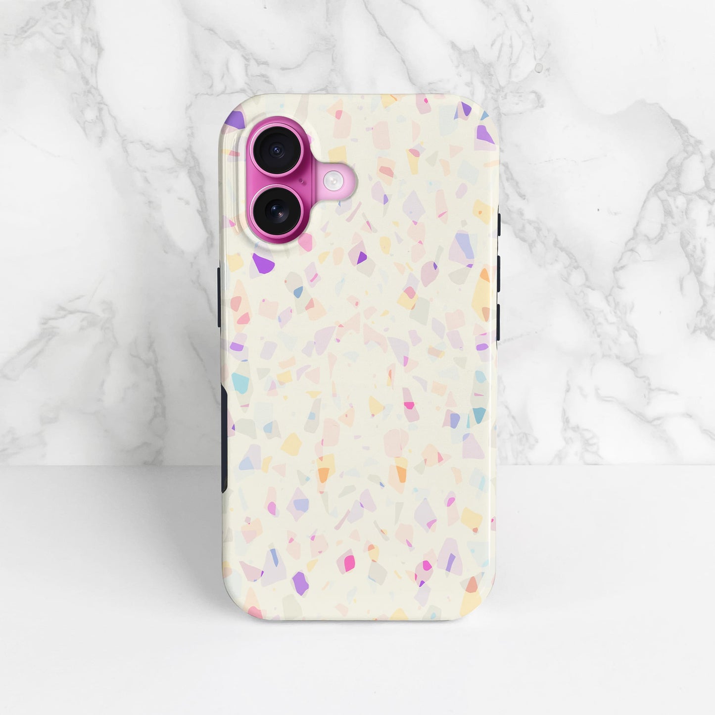 Pastel Rainbow Terrazzo Print Phone Case  Phone Case