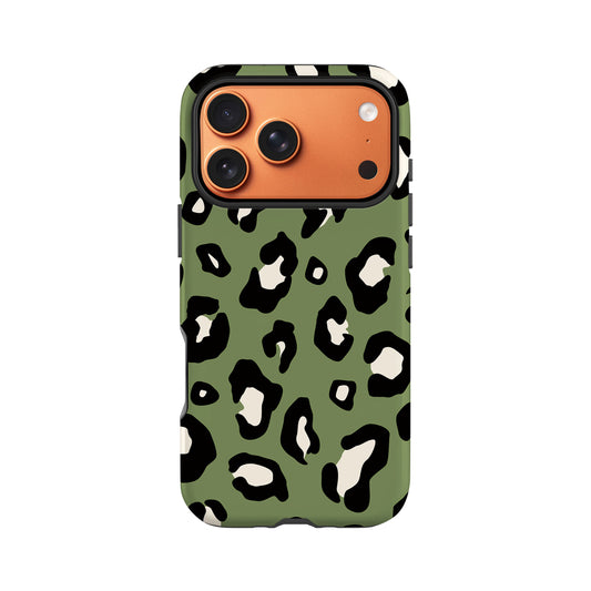 Khaki Leopard Print Animal Spots Pattern Phone Case iPhone 17 Pro Phone Case