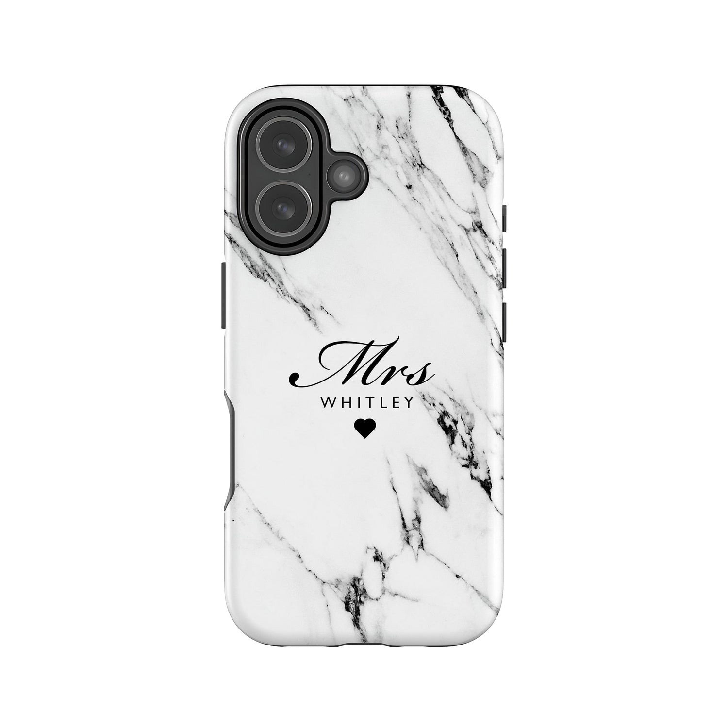 White Marble Custom Wife Name Phone Case iPhone 17 Phone Case