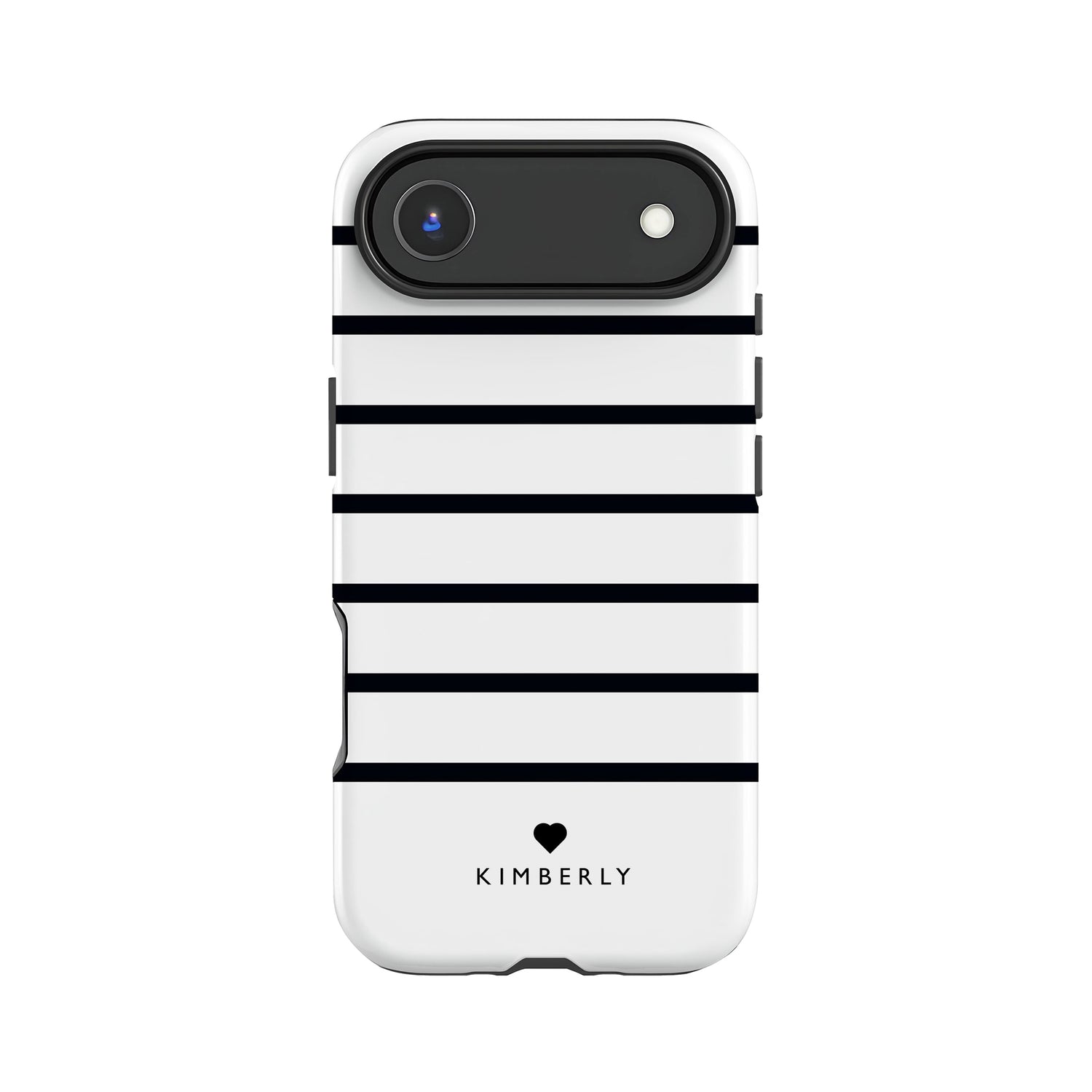 Personalised Black Stripe Phone Case iPhone 17 Air Phone Case