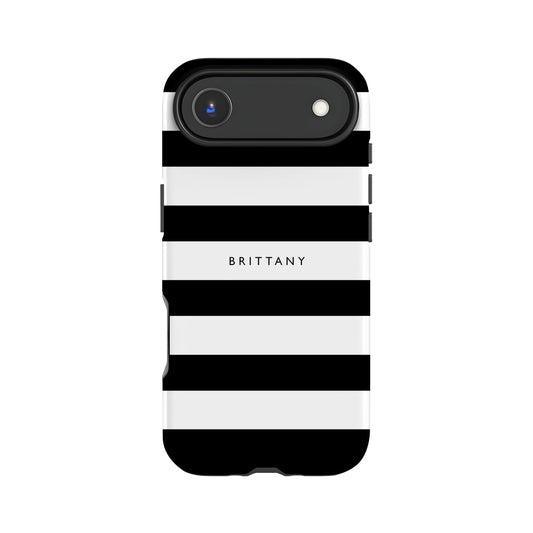 Black Stripes Custom Name Case iPhone 17 Air Phone Case