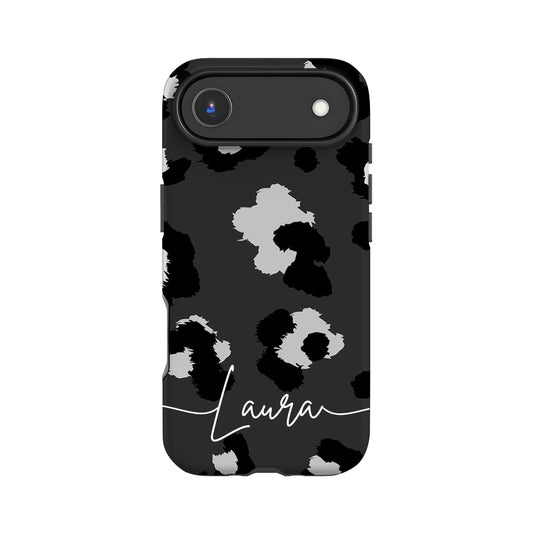 Grey Leopard Print Custom Case iPhone 17 Air Phone Case