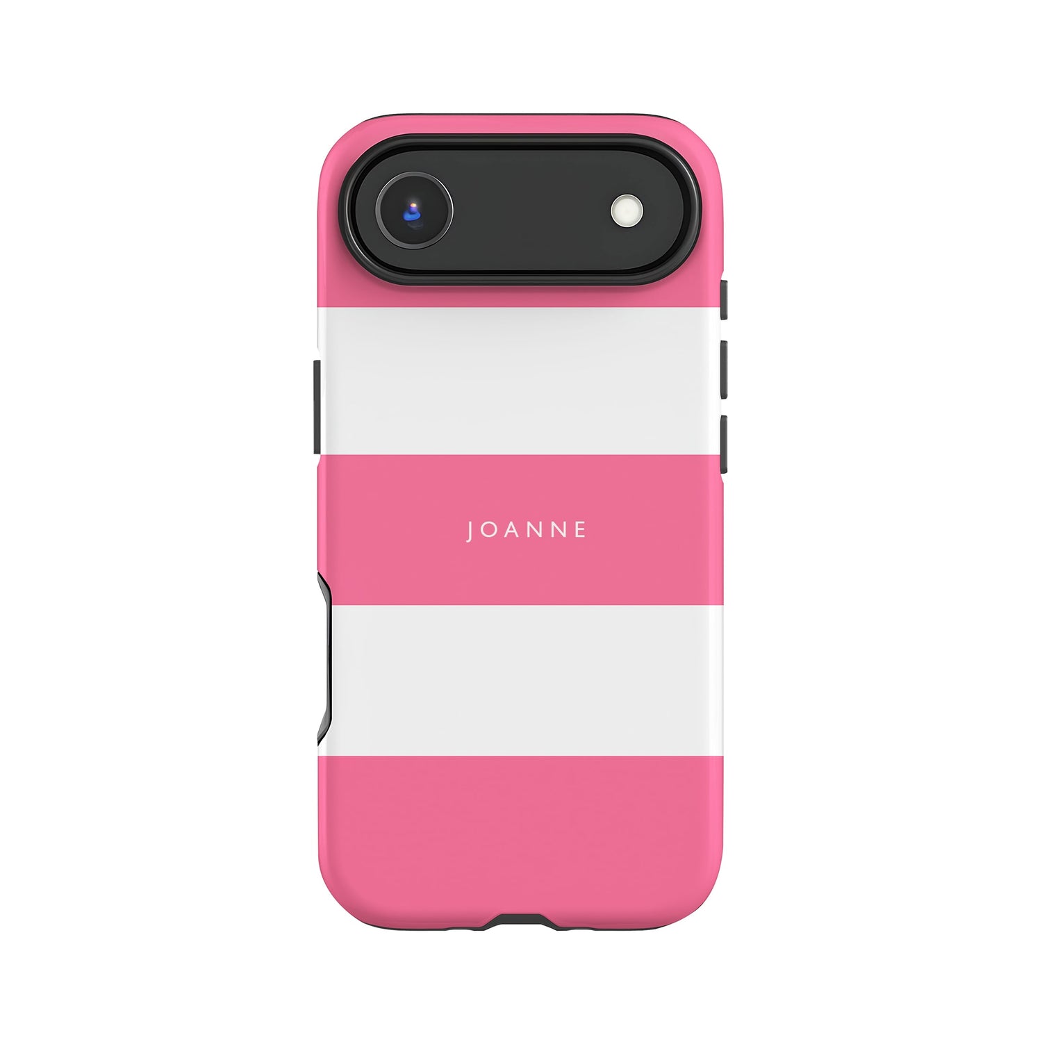 Pink Stripes Personalised Name Phone Case iPhone 17 Air Phone Case