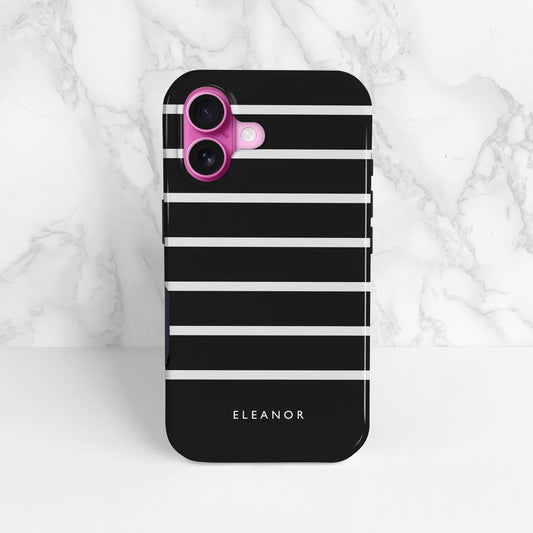 Contemporary Black Stripe Personalised Case  Phone Case