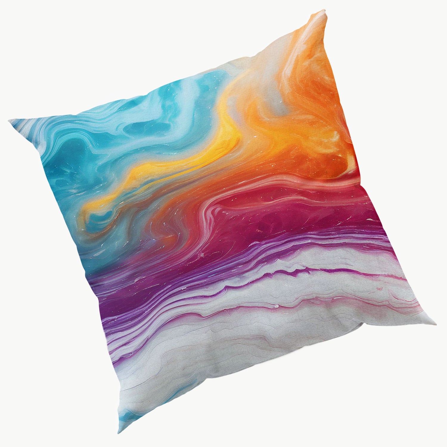 Rainbow Marble Large 45cm Cushion  Cushion