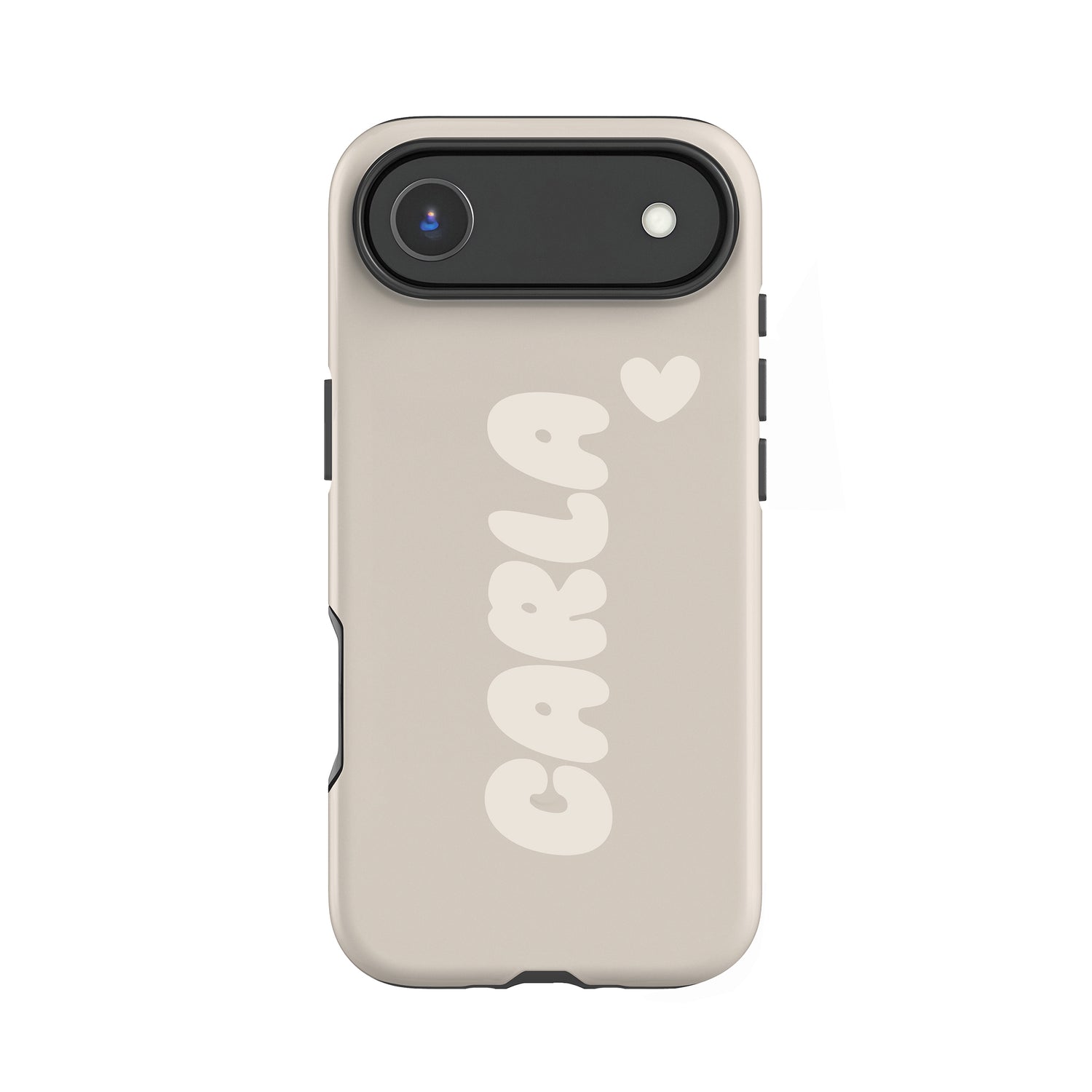 Custom Beige Bubble Name Case iPhone 17 Air Phone Case