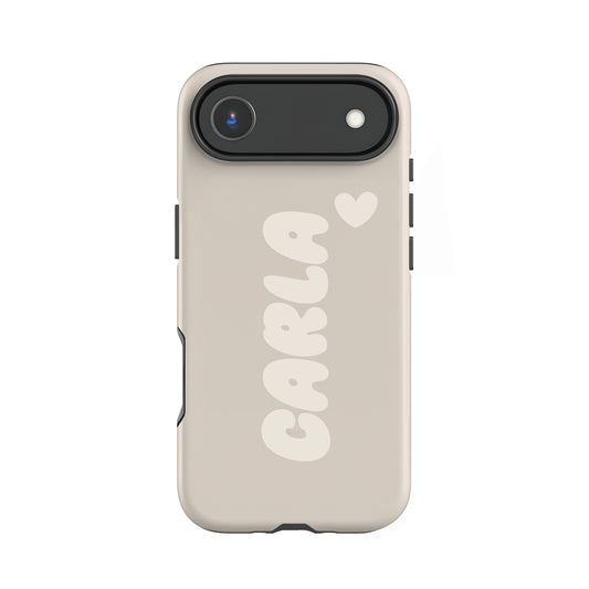 Custom Beige Bubble Name Case iPhone 17 Air Phone Case