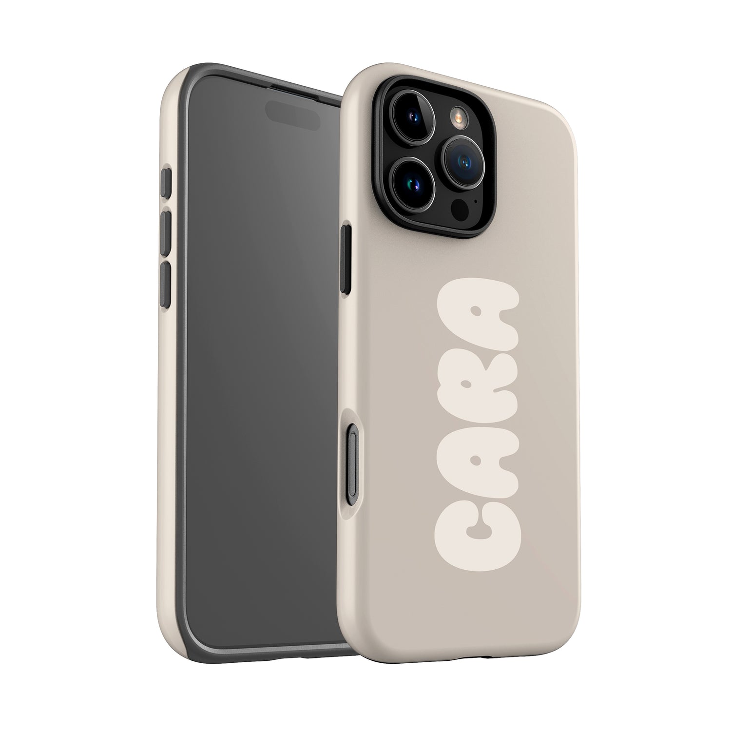 Custom Beige Bubble Name Case Phone Case