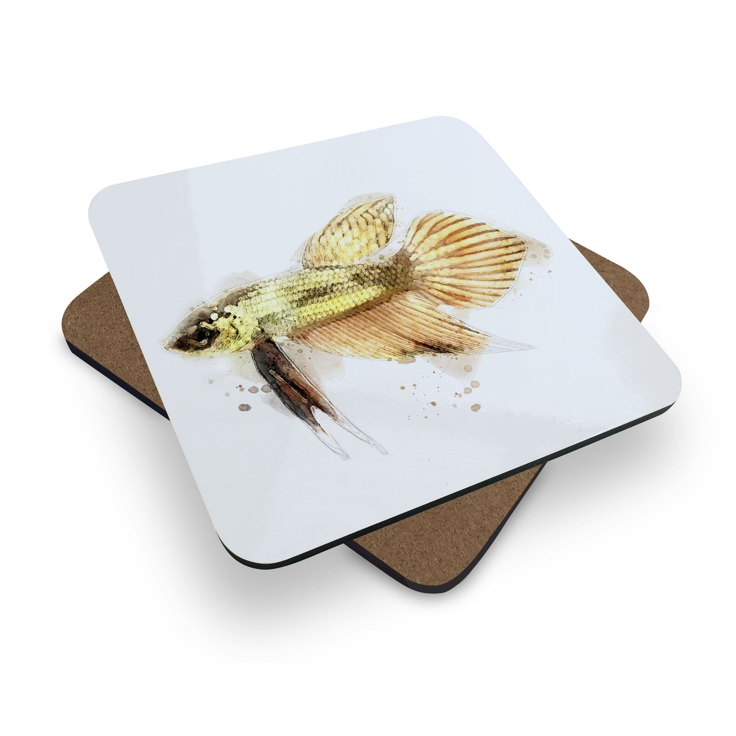 Betta Fish Art Coaster Gift Set  Coaster