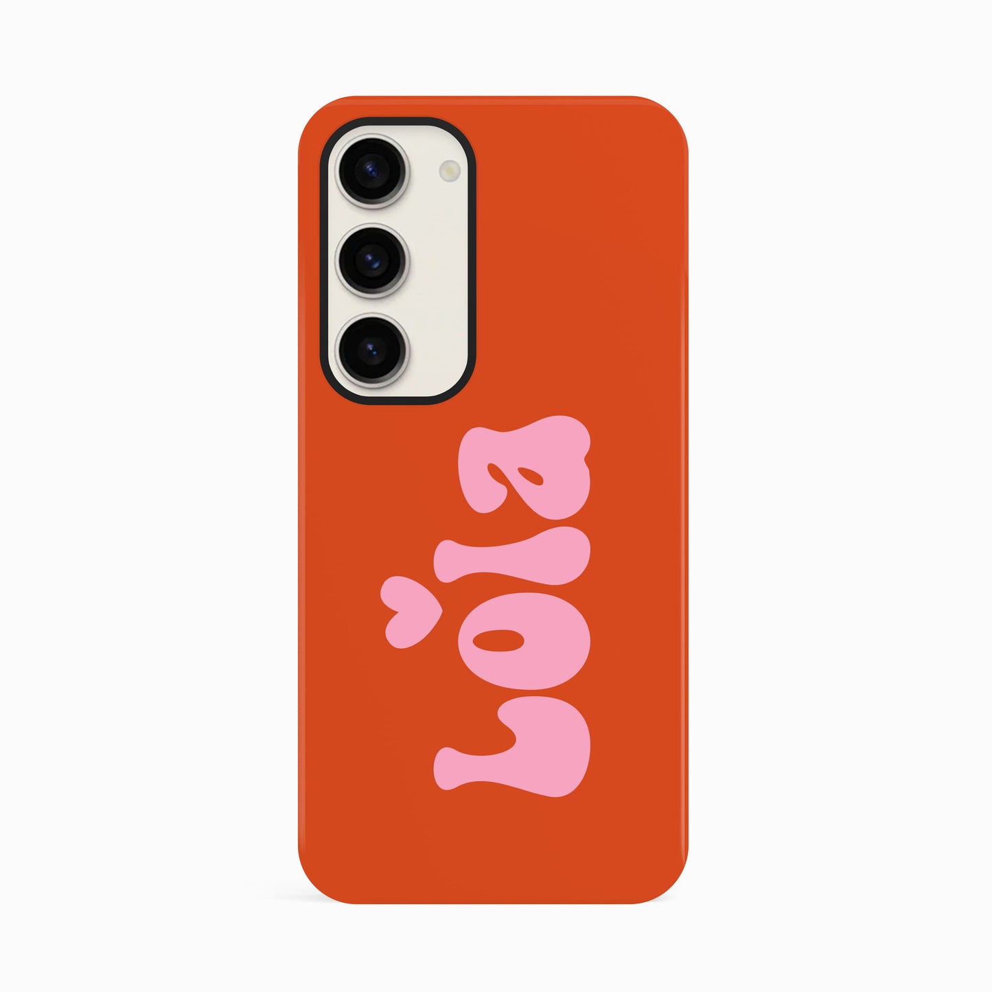 Burnt Orange Groovy Name Case Samsung Galaxy S23 Phone Case