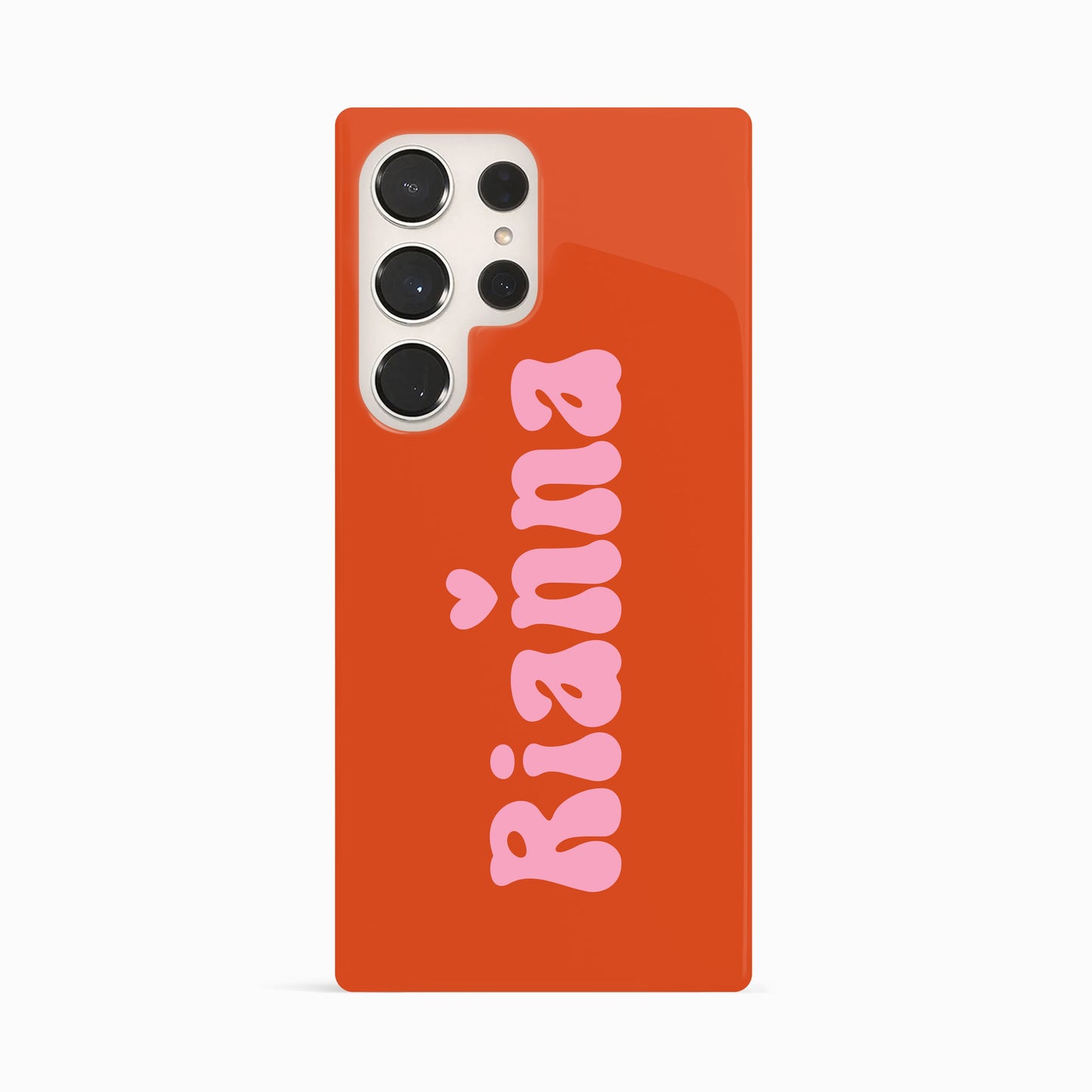 Burnt Orange Groovy Name Case Samsung Galaxy S23 Ultra Phone Case