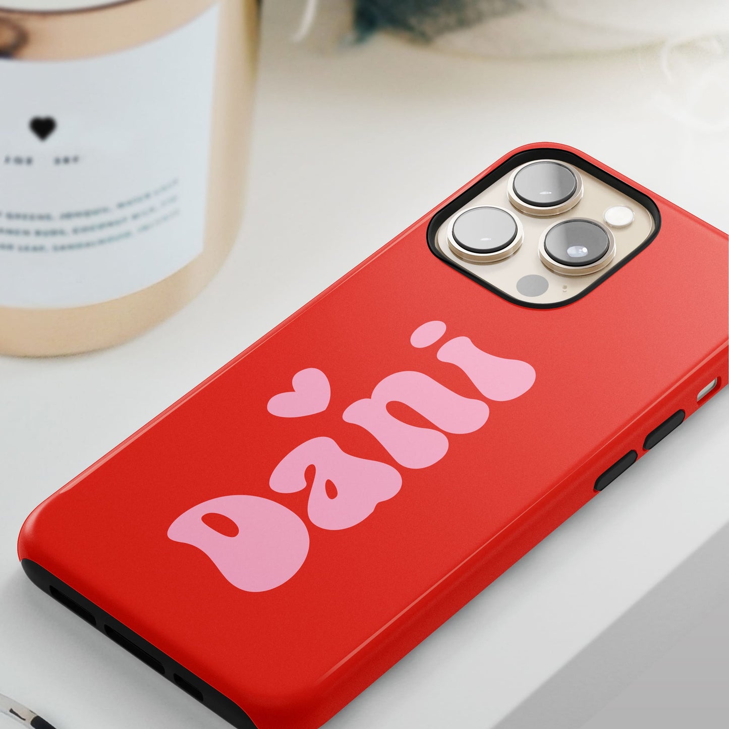 Red Personalised Retro Name Case  Phone Case