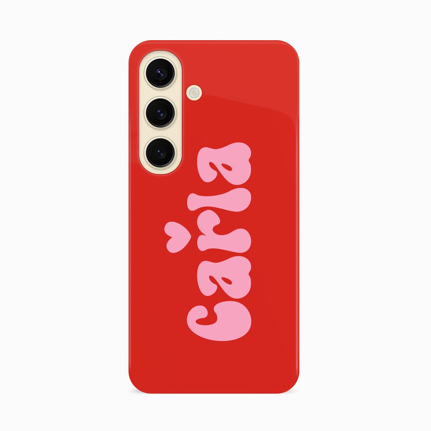 Red Personalised Retro Name Case Samsung Galaxy S24 Phone Case