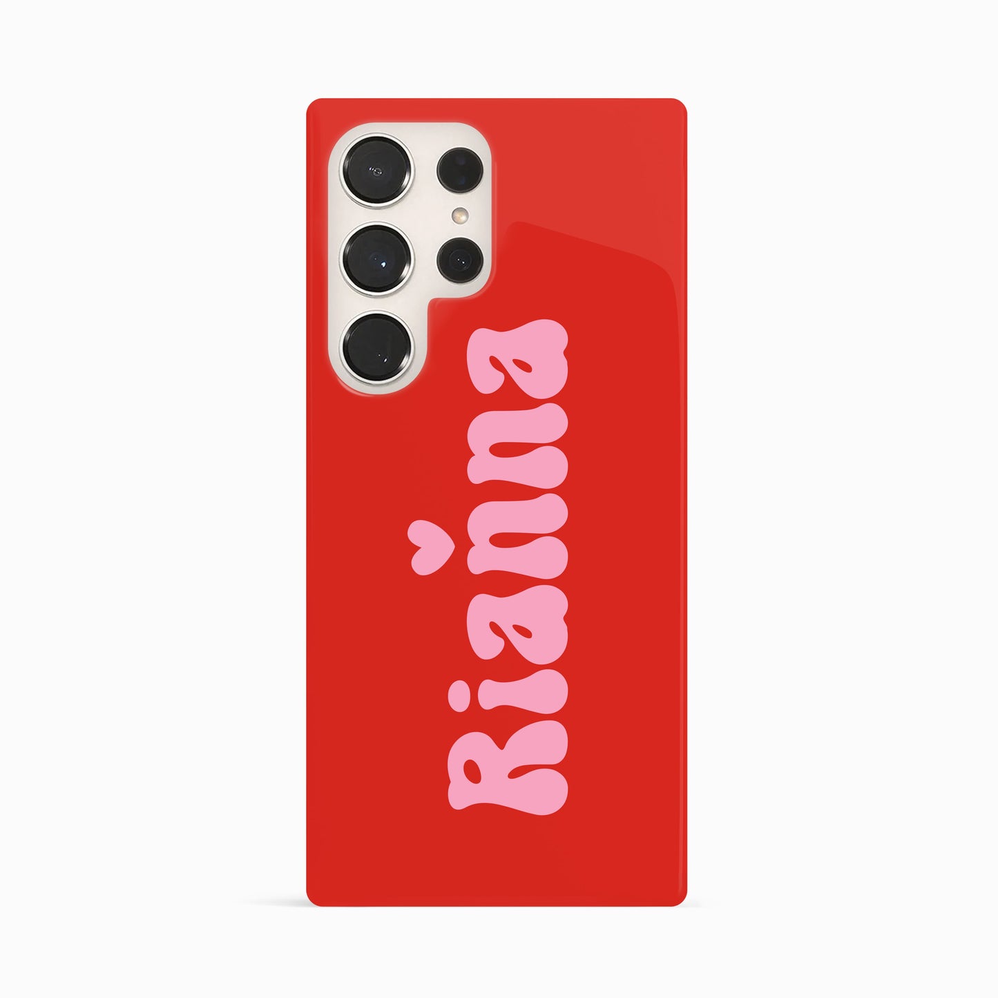 Red Personalised Retro Name Case Samsung Galaxy S23 Ultra Phone Case