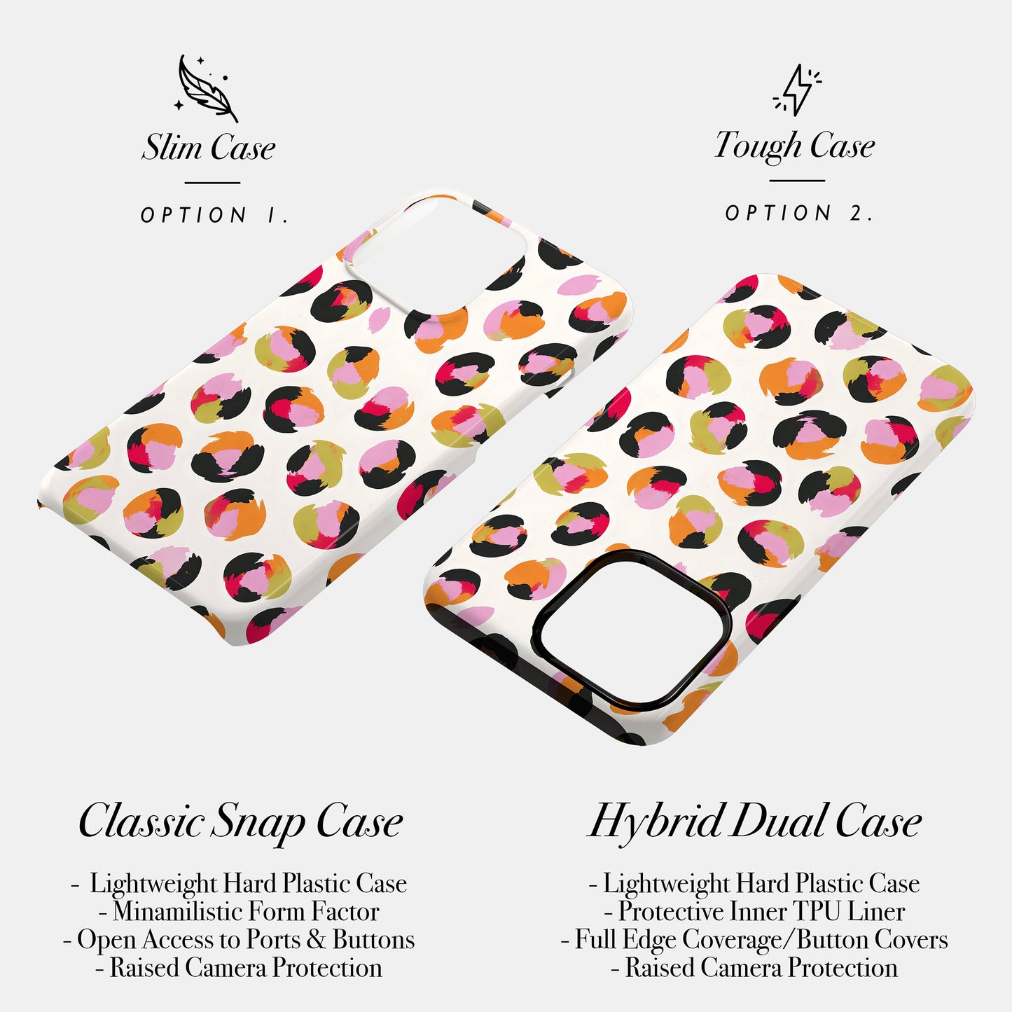 Colour Pop Leopard Print Case Phone Case