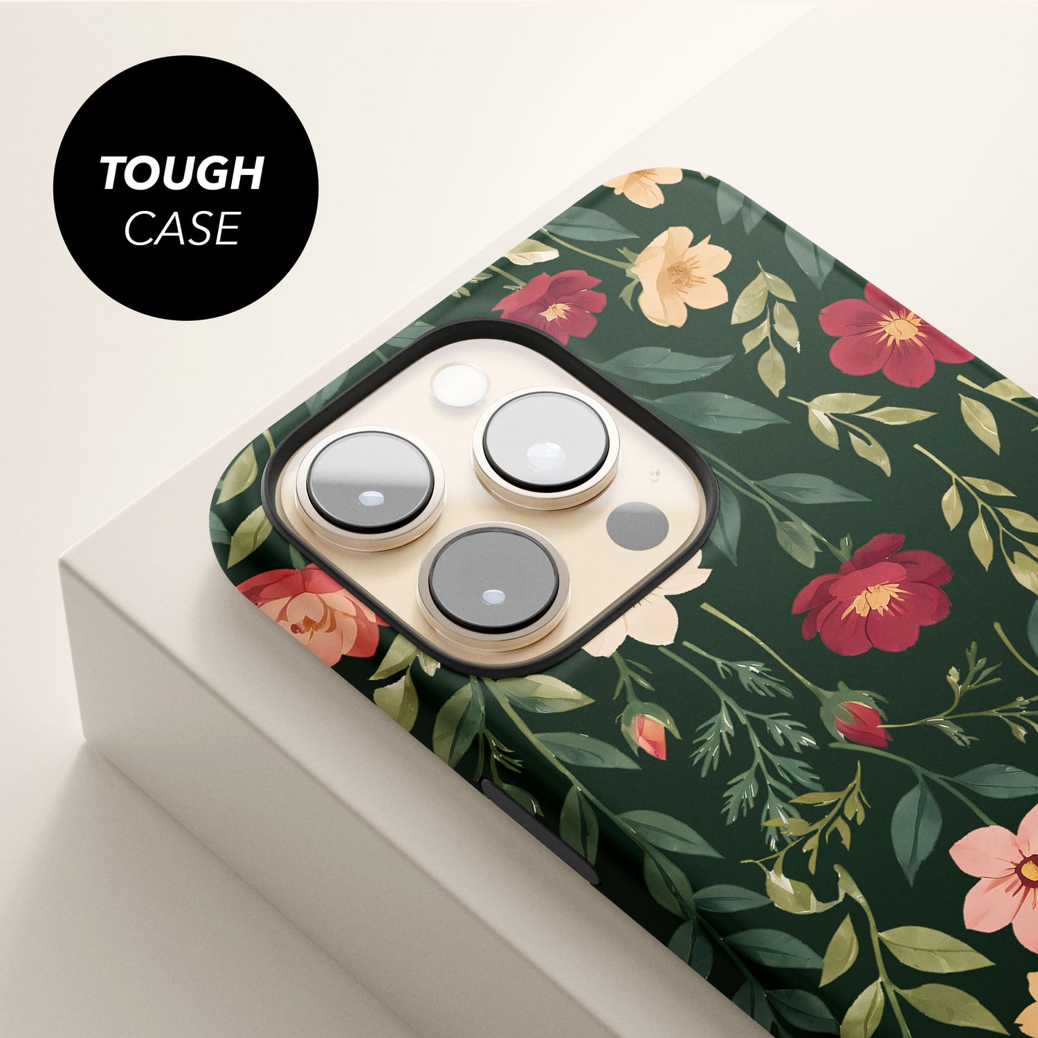 Dark Green Multicolour Floral Print Case  Phone Case