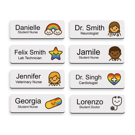 Custom Hospital Name Badge For Doctors & Nurses Name Badge