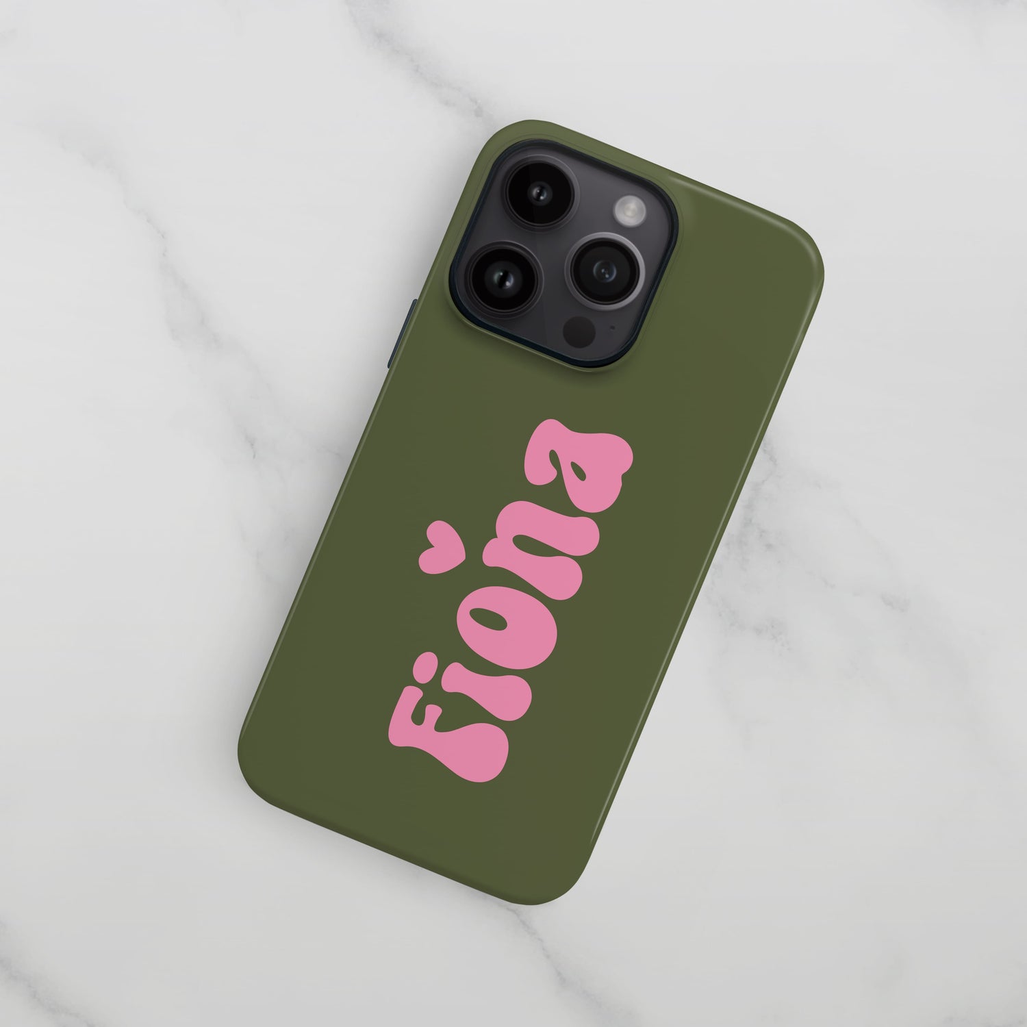 Khaki Pink Retro Custom Name Case  Phone Case