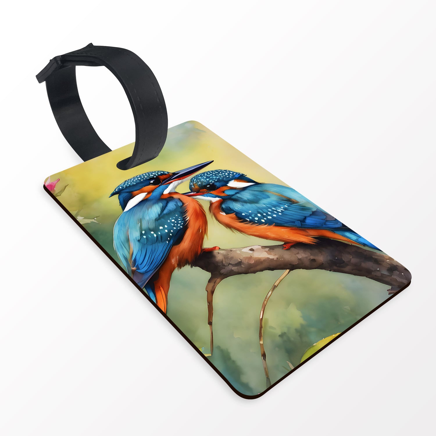 Kingfisher Bird Art Personalised Luggage Tag  luggage tag