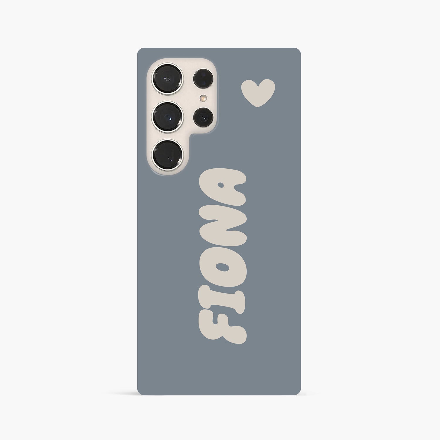 Custom Muted Blue Bubble Name Case Phone Case