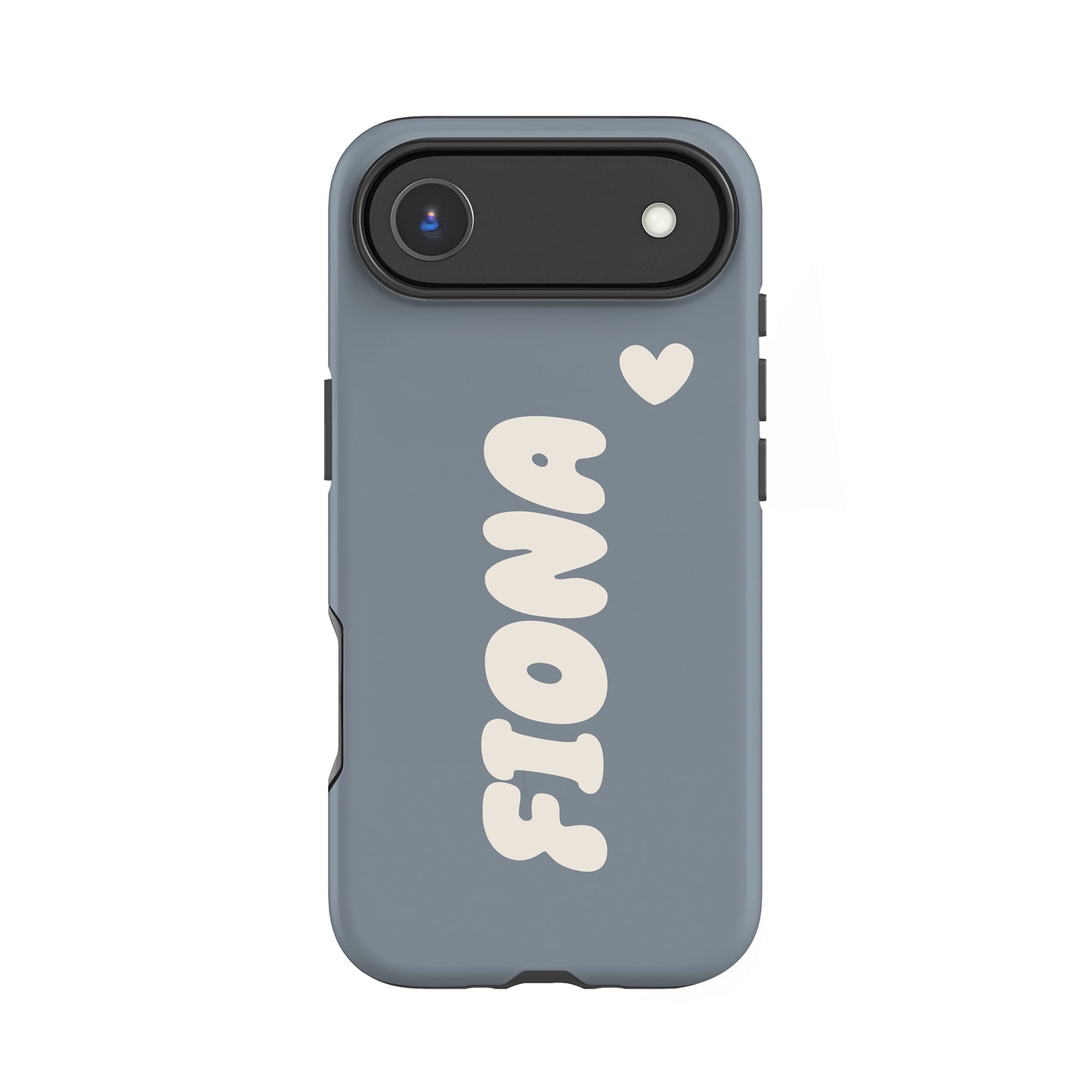 Custom Muted Blue Bubble Name Case iPhone 17 Air Phone Case