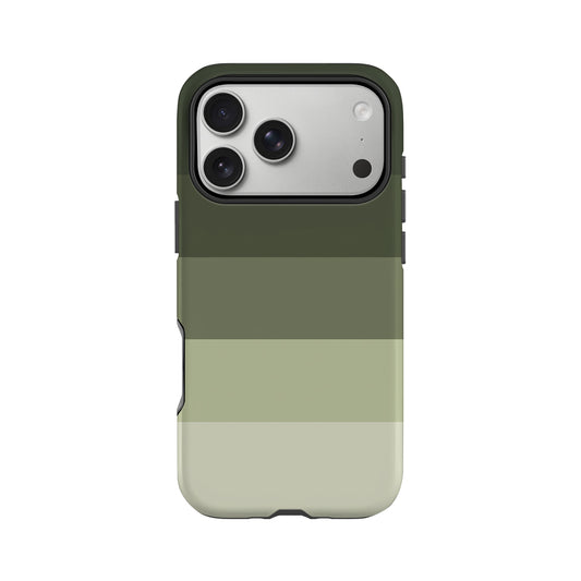 Muted Earth Green Stripes Case