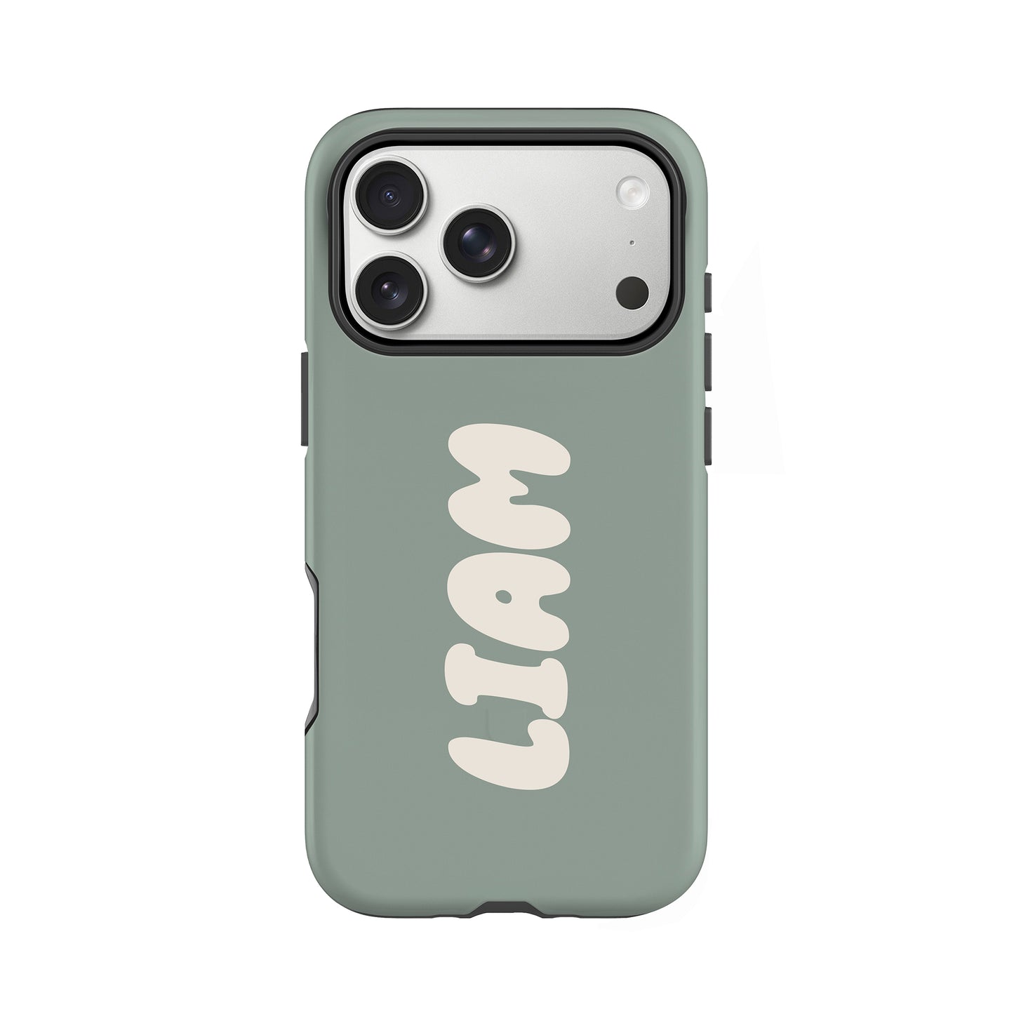 Custom Olive Bubble Name Case iPhone 17 Pro Phone Case