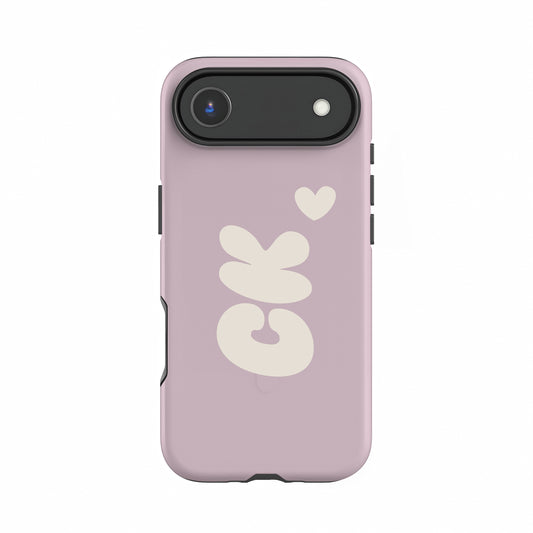 Custom Muted Pink Bubble Name Case iPhone 17 Air Phone Case