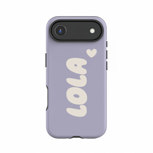 Custom Purple Bubble Name Case iPhone 17 Air Phone Case