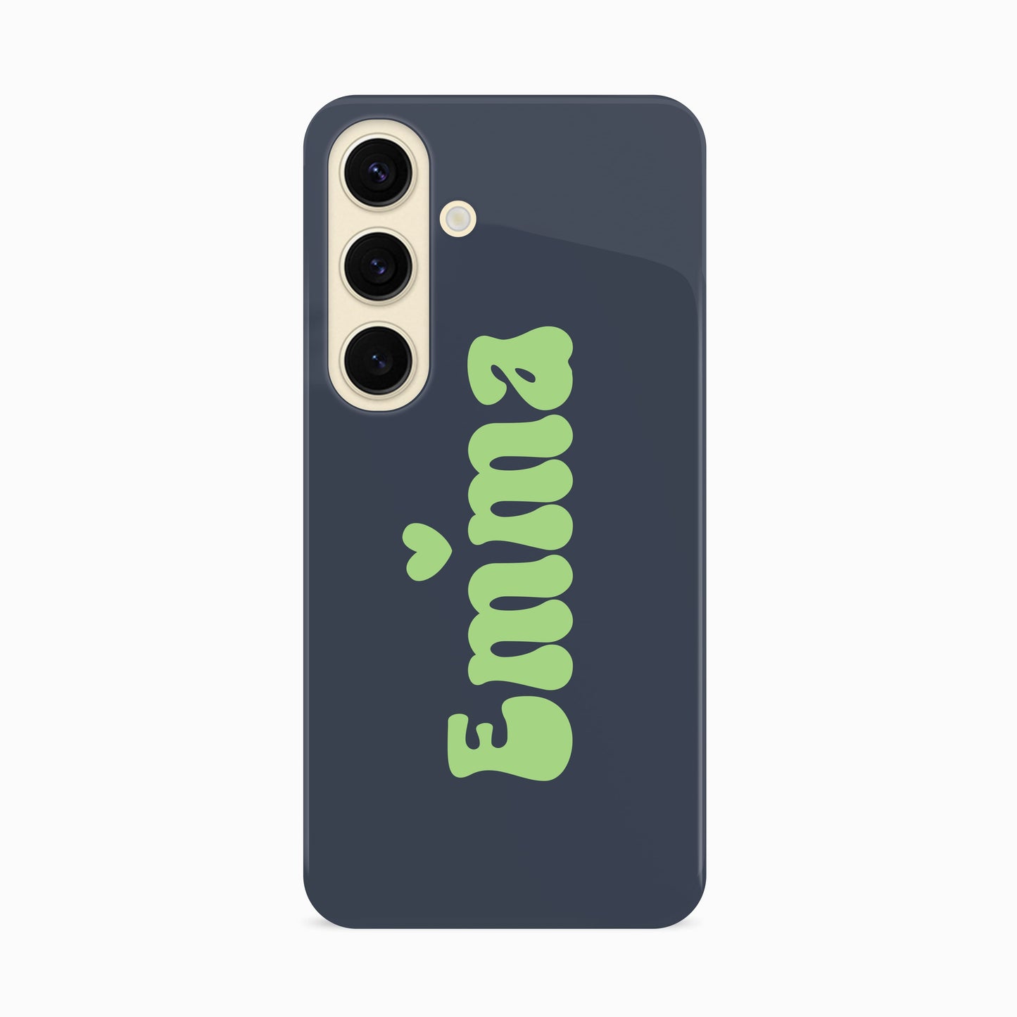 Muted Blue Retro Name Case Samsung Galaxy S24 Phone Case