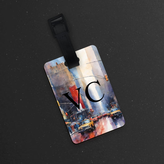 Personalised Initials New York Luggage Tag  luggage tag