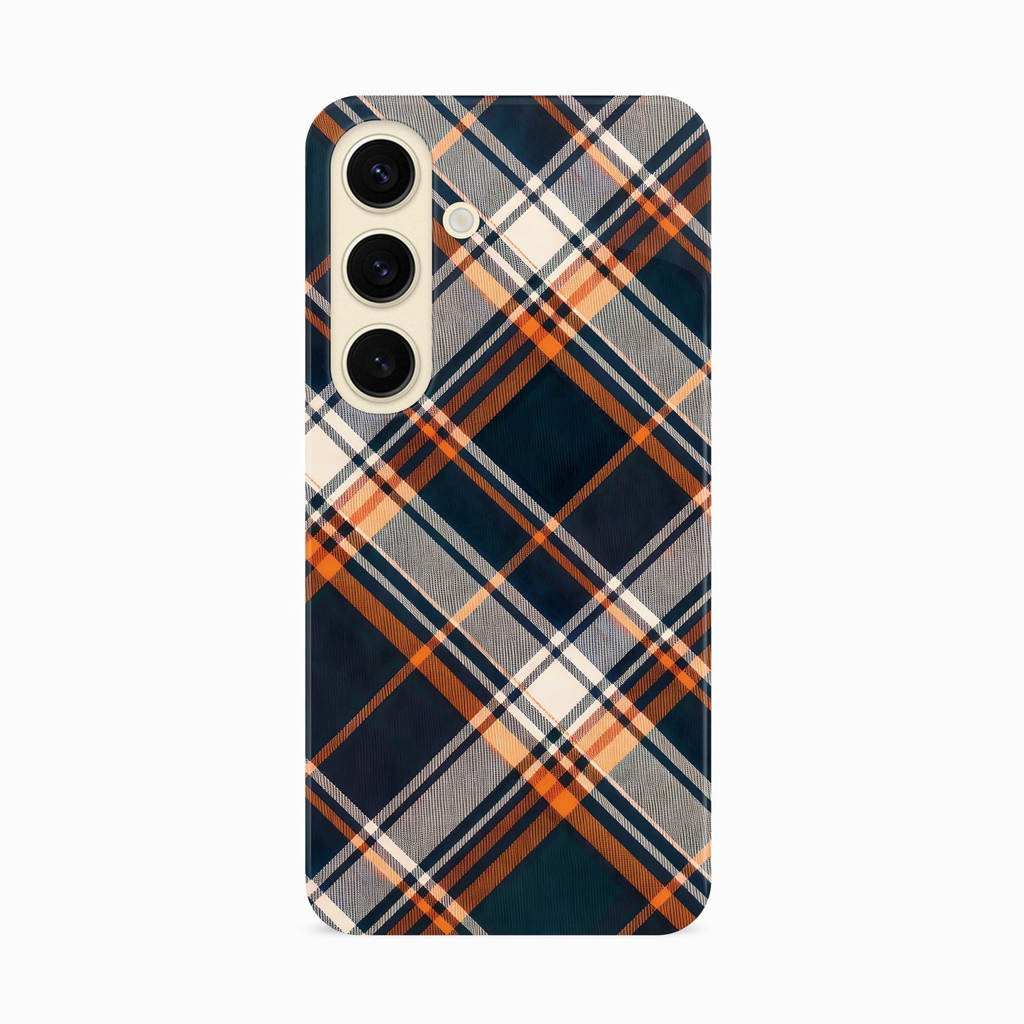 Orange Plaid Print Case Phone Case