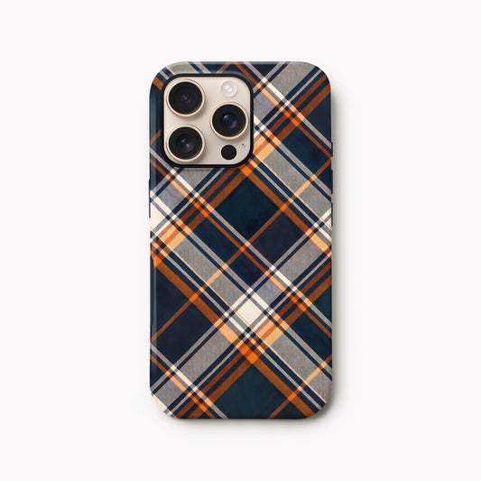 Orange Plaid Print Case iPhone 17 Phone Case