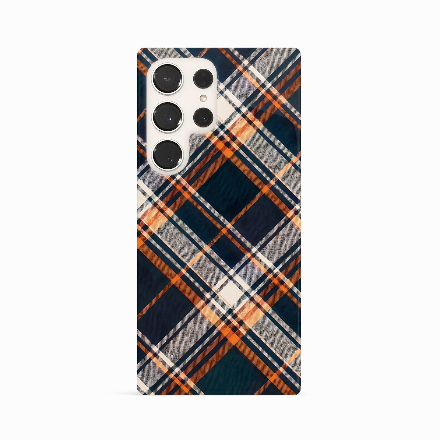 Orange Plaid Print Case Phone Case
