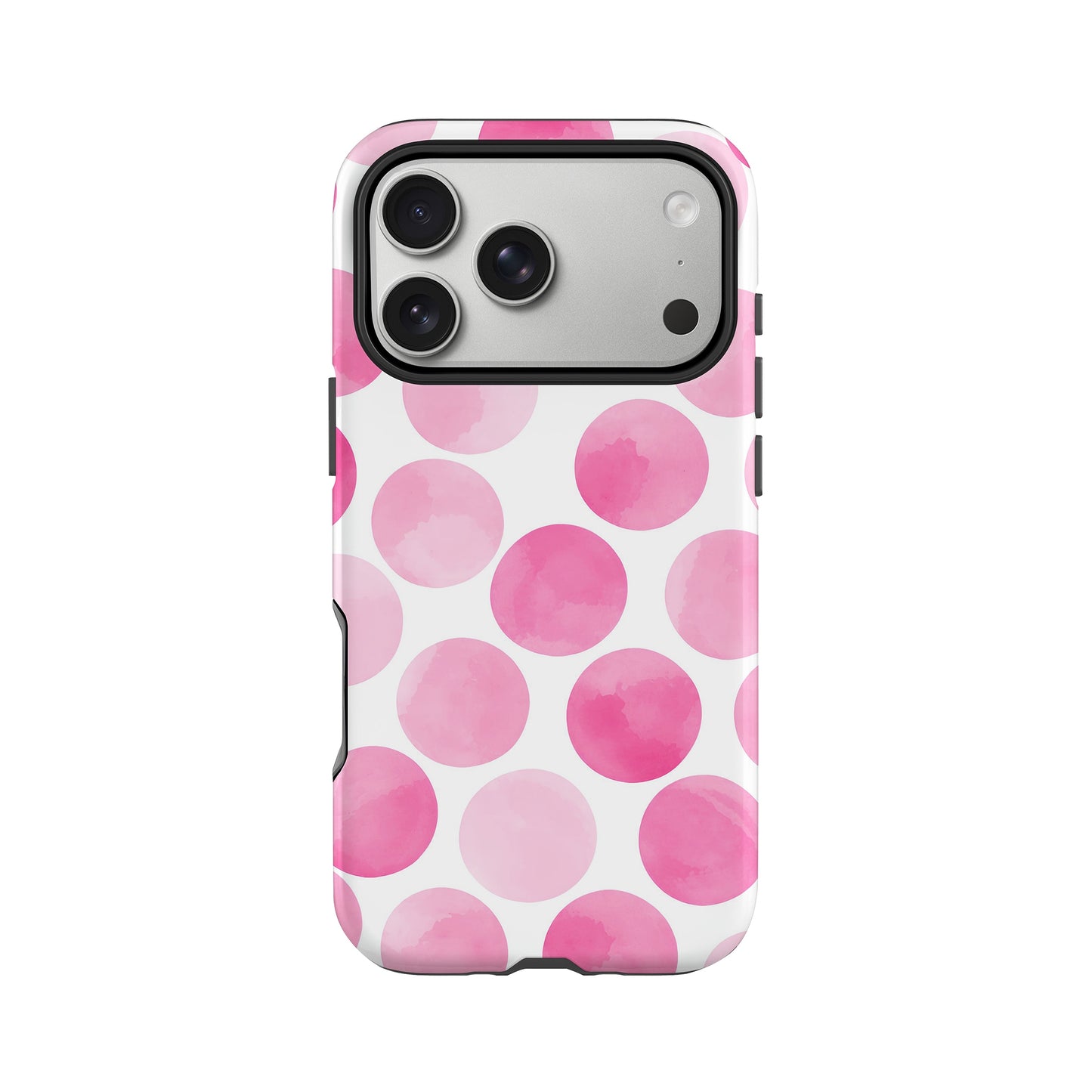 Abstract Pink Polka Dot Print Case iPhone 17 Pro Phone Case