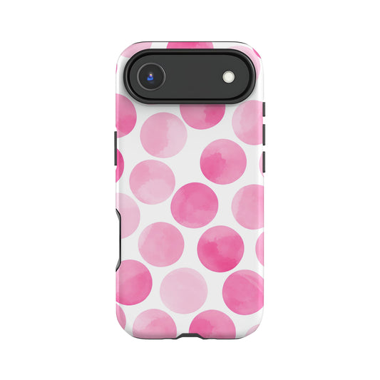 Abstract Pink Polka Dot Print Case iPhone 17 Air Phone Case