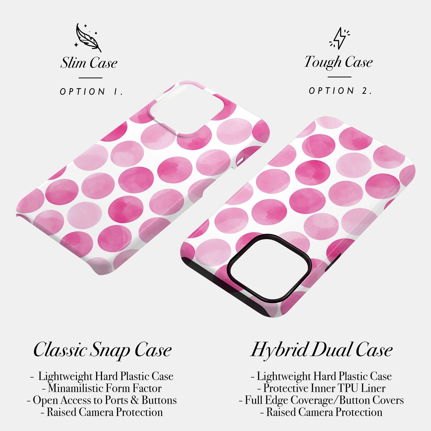 Abstract Pink Polka Dot Print Case Phone Case