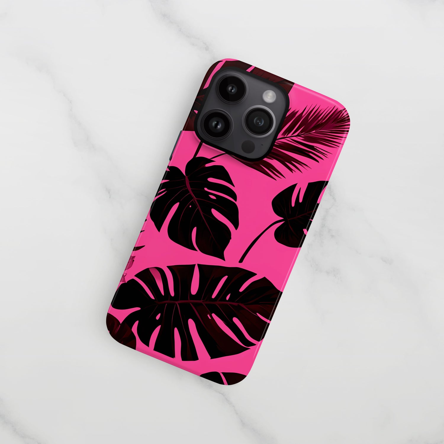 Hot Pink Tropical Print Phone Case  Phone Case