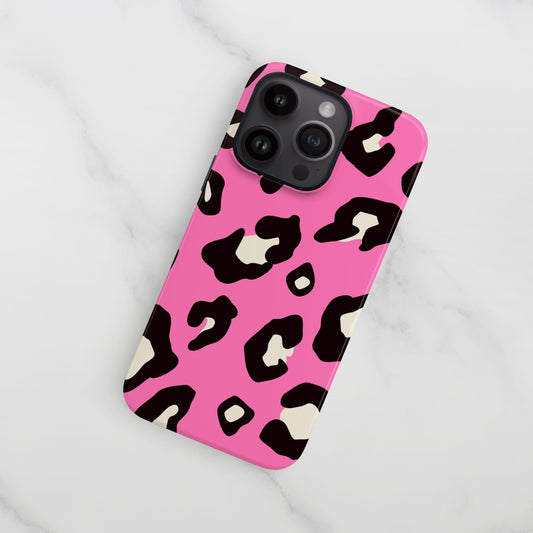 Pink Leopard Print Pattern Animal Spots Phone Case iPhone 15 Phone Case