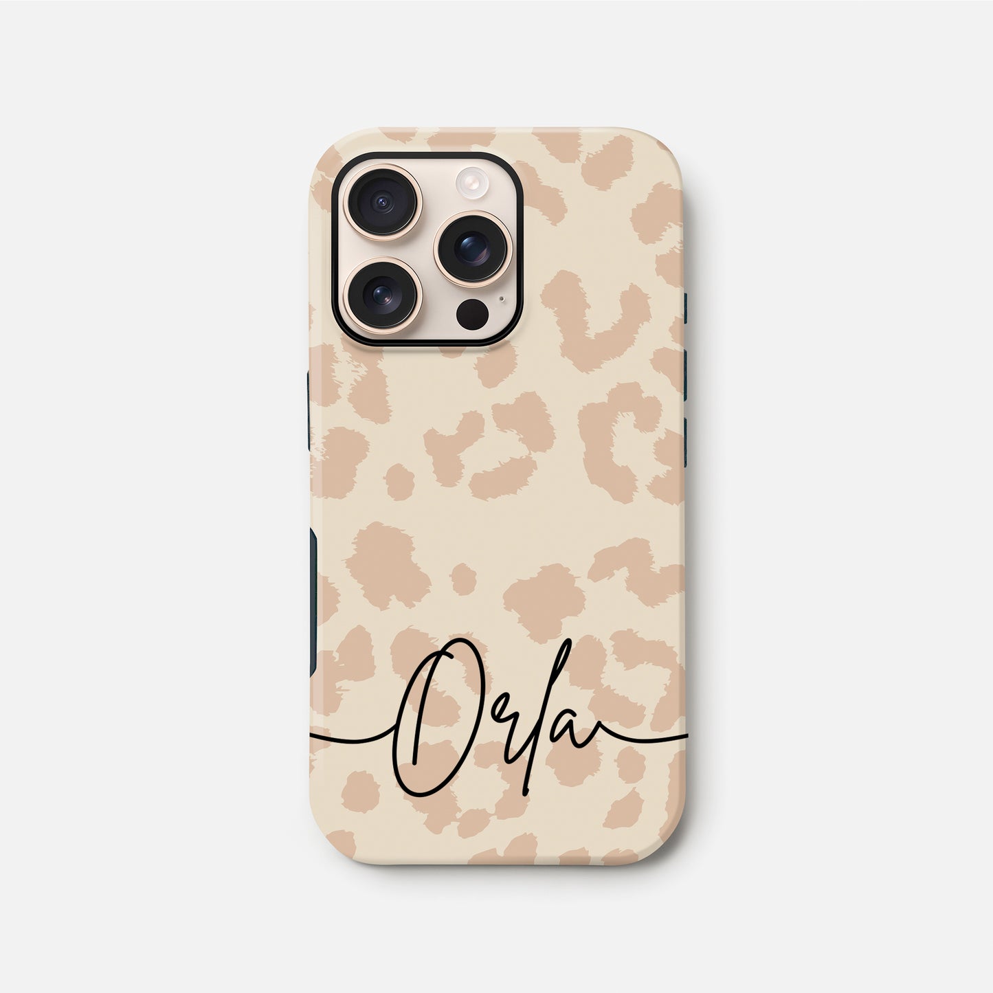 Personalised Vanilla Cream Leopard Print Case
