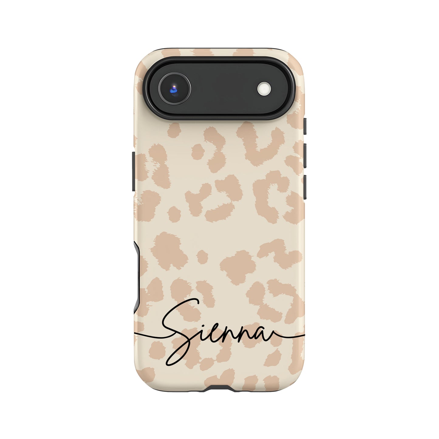 Personalised Vanilla Cream Leopard Print Case