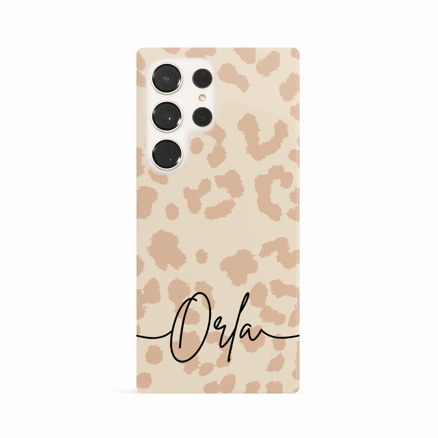 Personalised Vanilla Cream Leopard Print Case