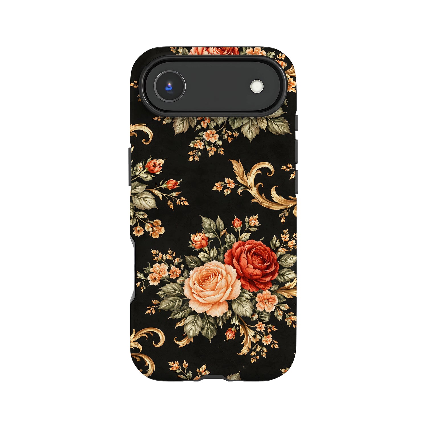 Vintage Black Floral Print Case iPhone 17 Air Phone Case