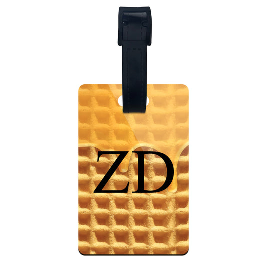 Personalised Waffle Art Luggage Tag  luggage tag