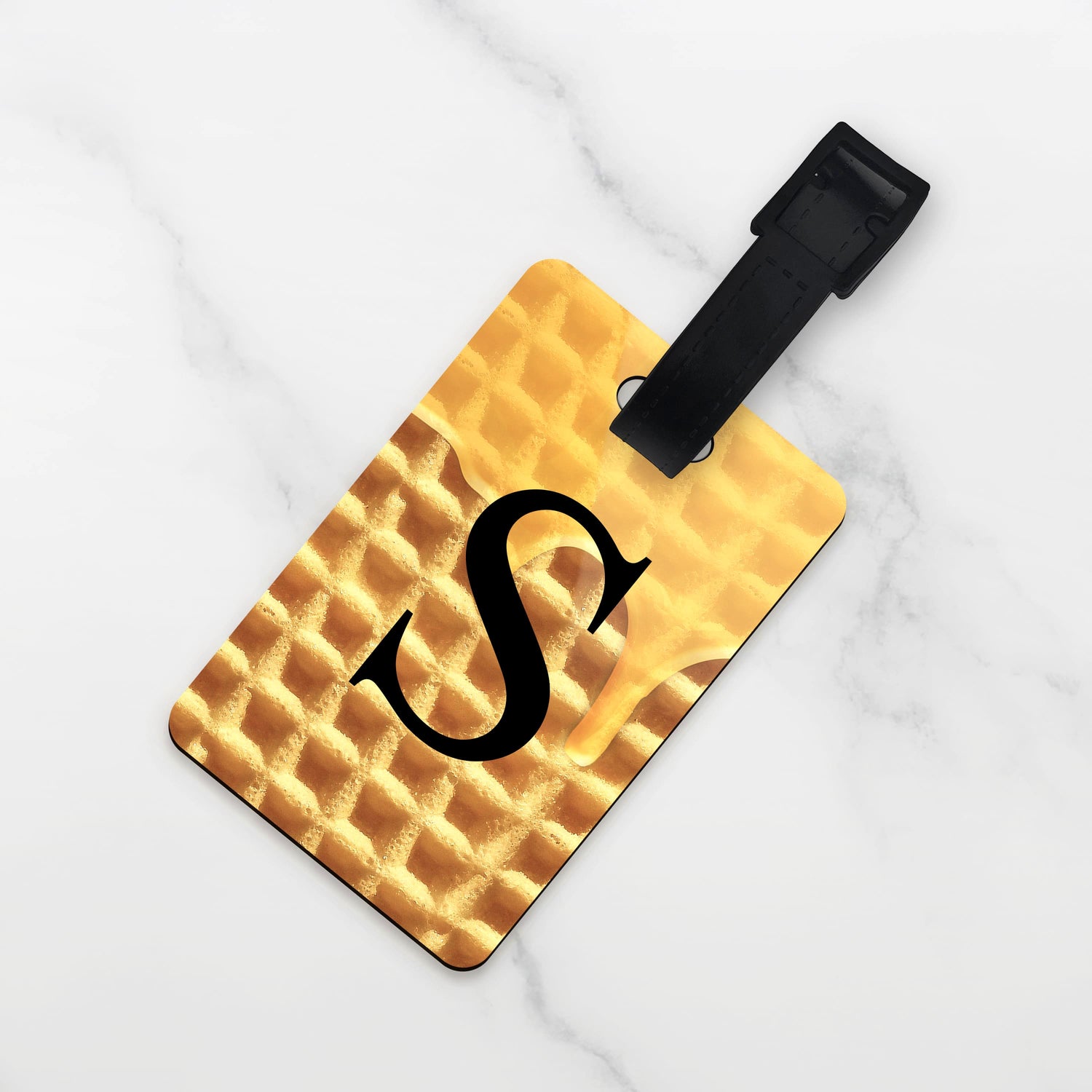Personalised Waffle Art Luggage Tag  luggage tag