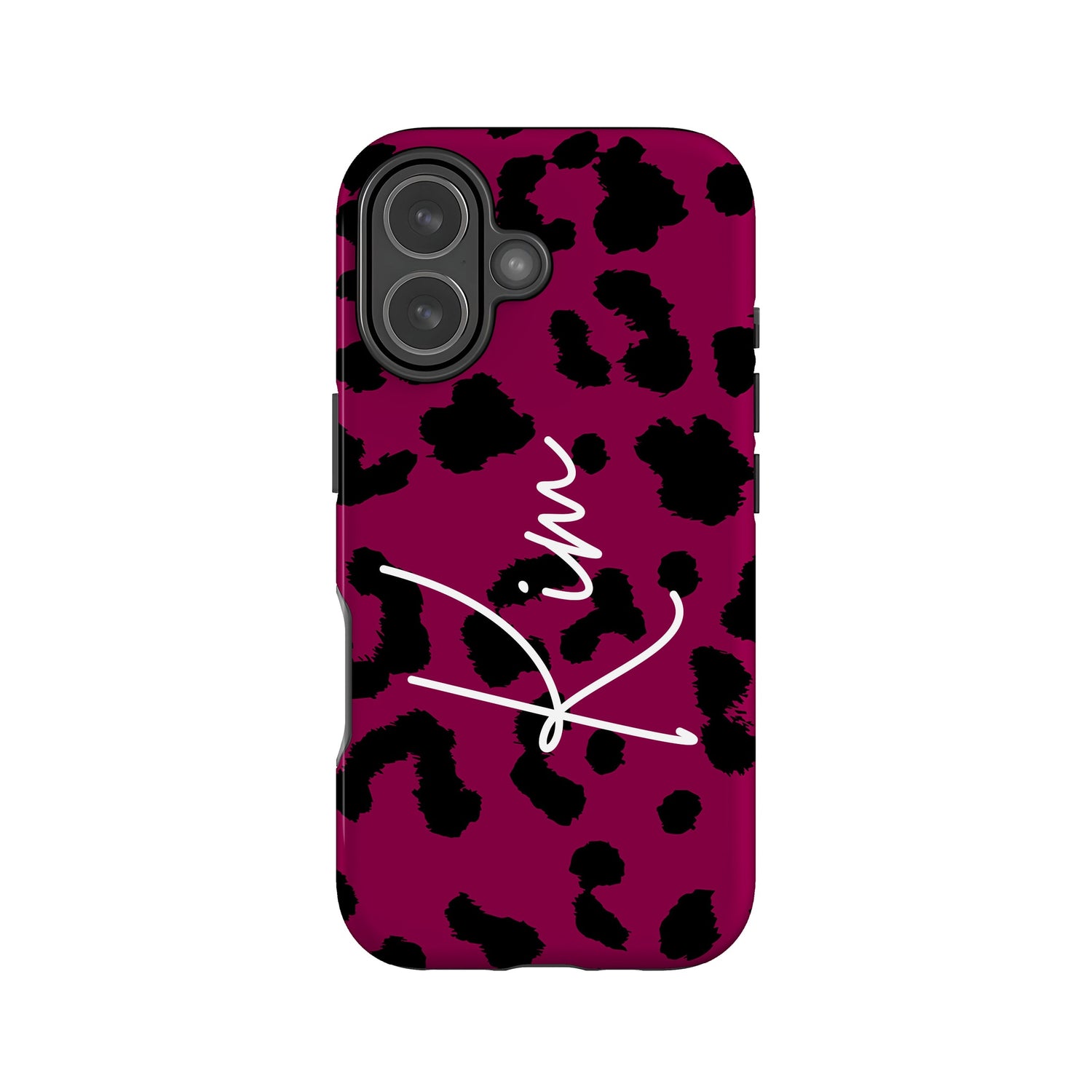 Burgundy Leopard Print Phone Case iPhone 17 Phone Case