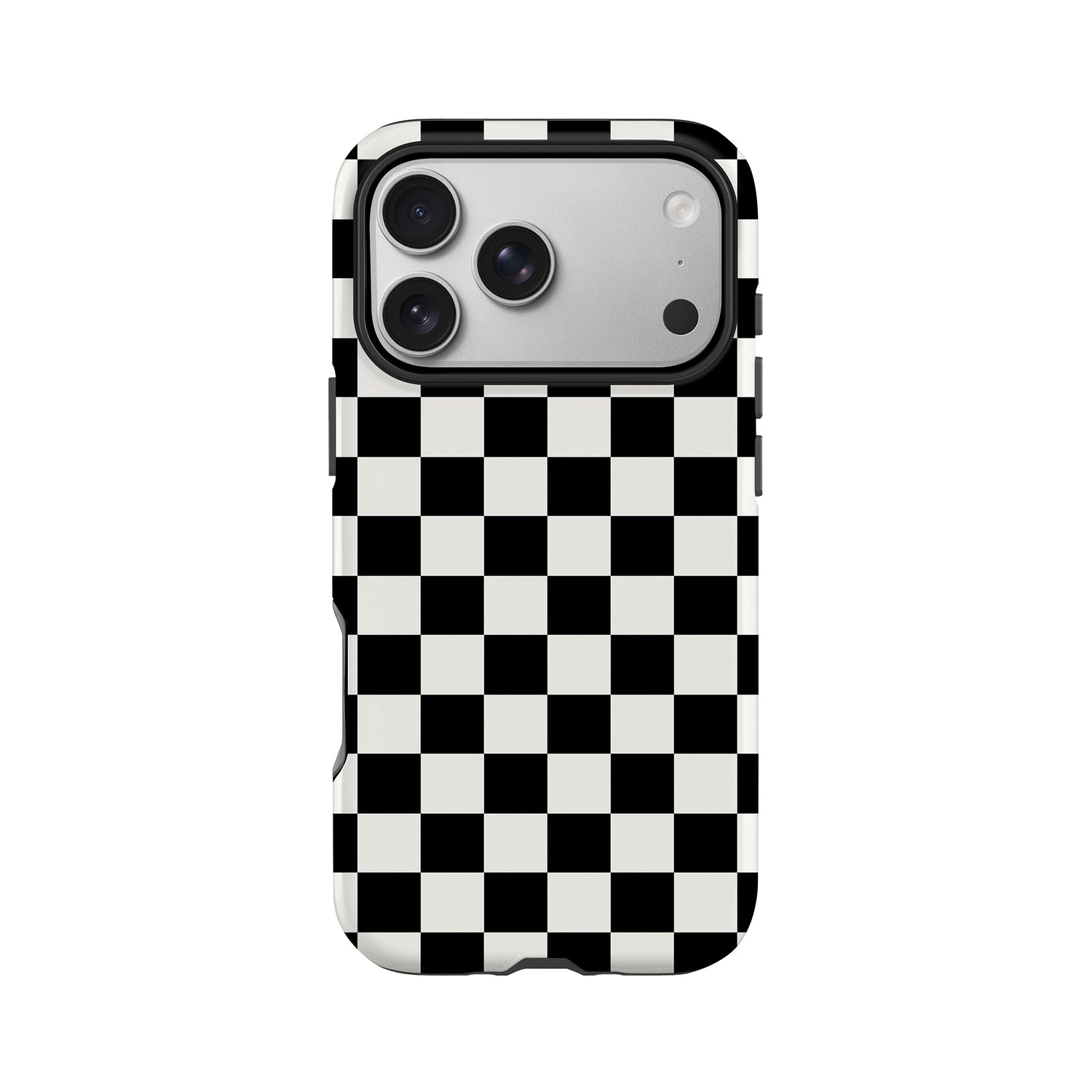 Black Checkerboard Phone Case iPhone 17 Pro Phone Case