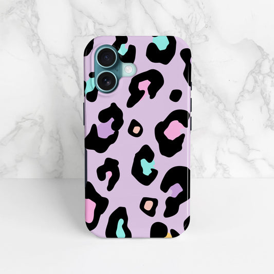 Purple Multicolour Leopard Print Phone Case  Phone Case