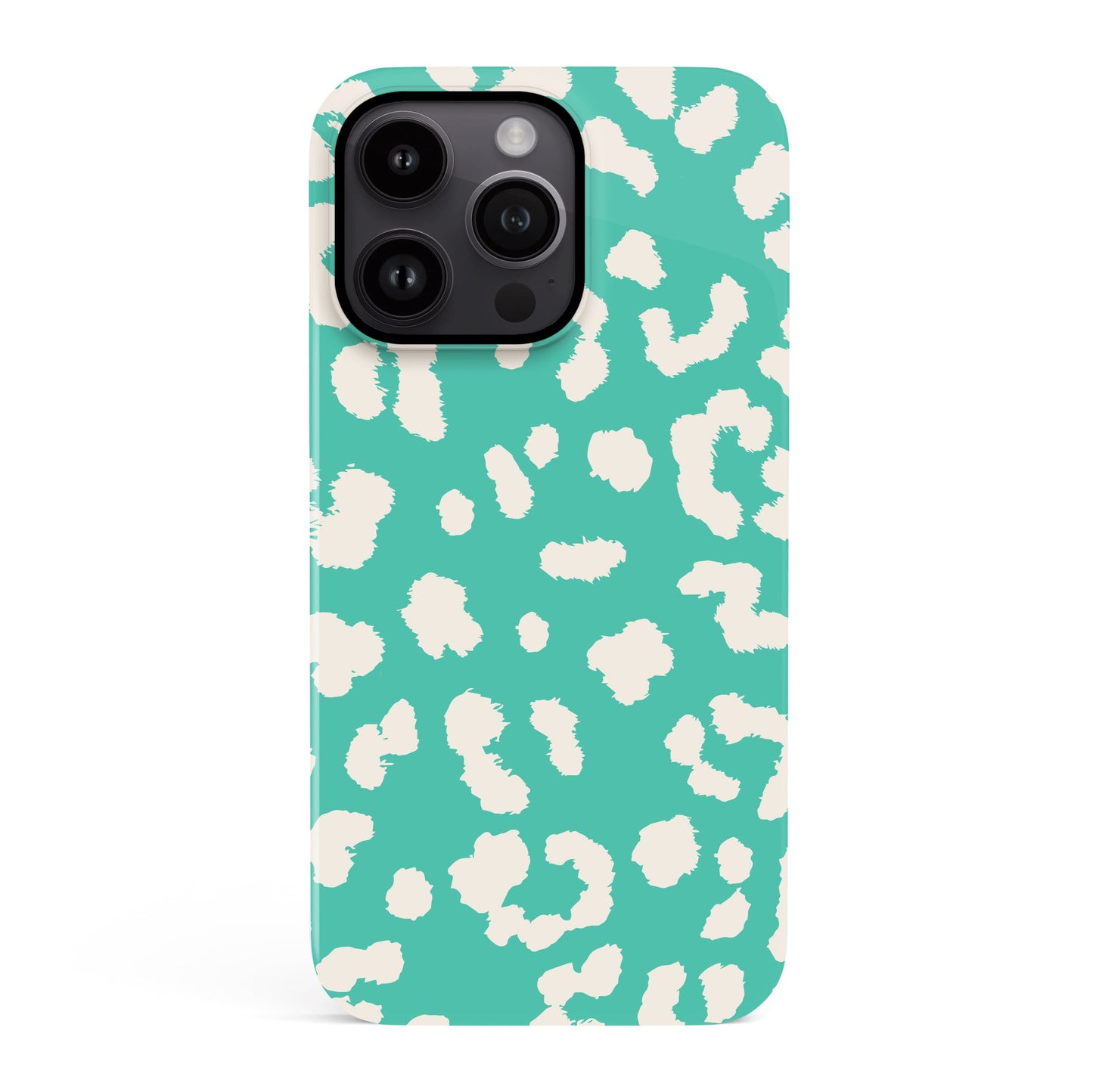 Abstract Aquatic Blue Leopard Print Case iPhone 15 Phone Case