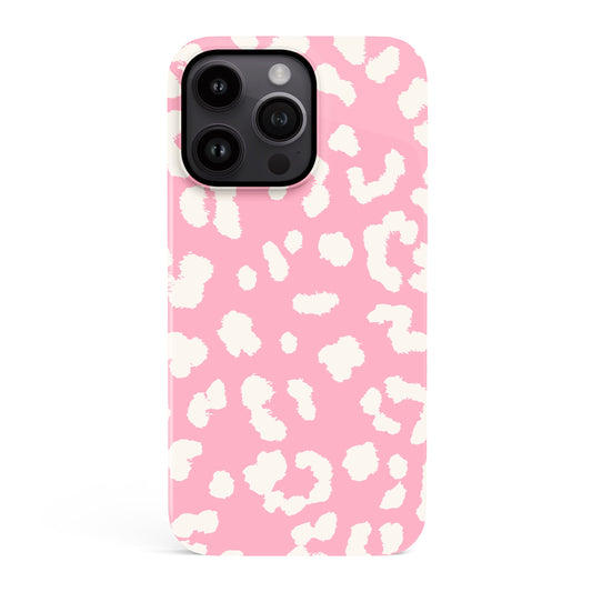 Abstract Baby Pink Leopard Print Case